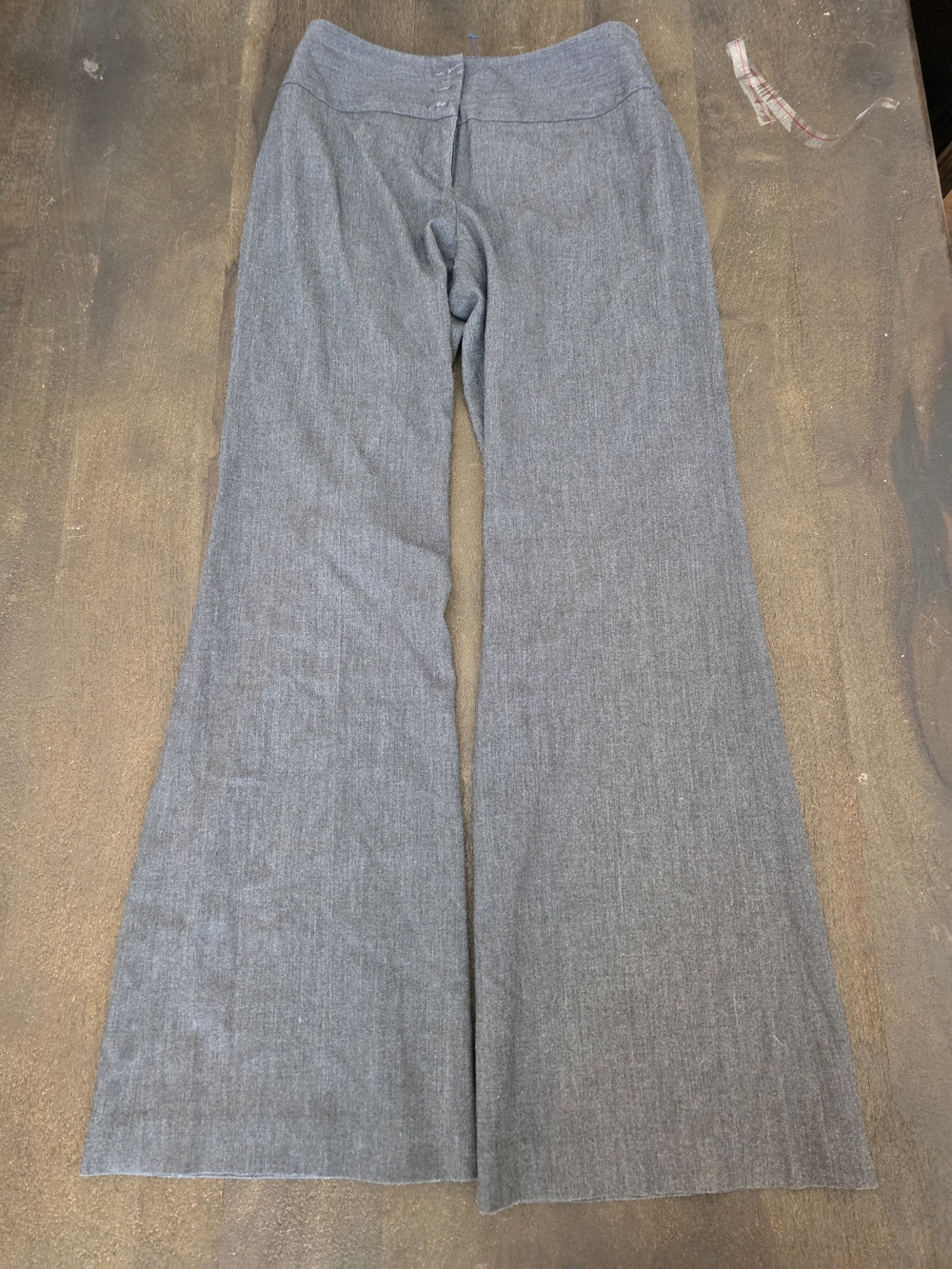 Wide Leg Gray Trousers - Flared Dress Pants 2P. 12/28